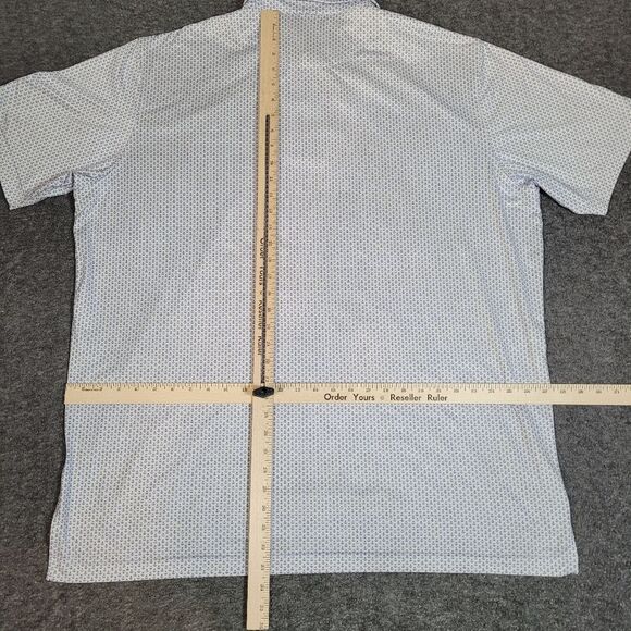 Peter Millar Summer Comfort Men's Golf Polo Shirt Size 2XL Blue Anchors Print - Picture 7 of 9